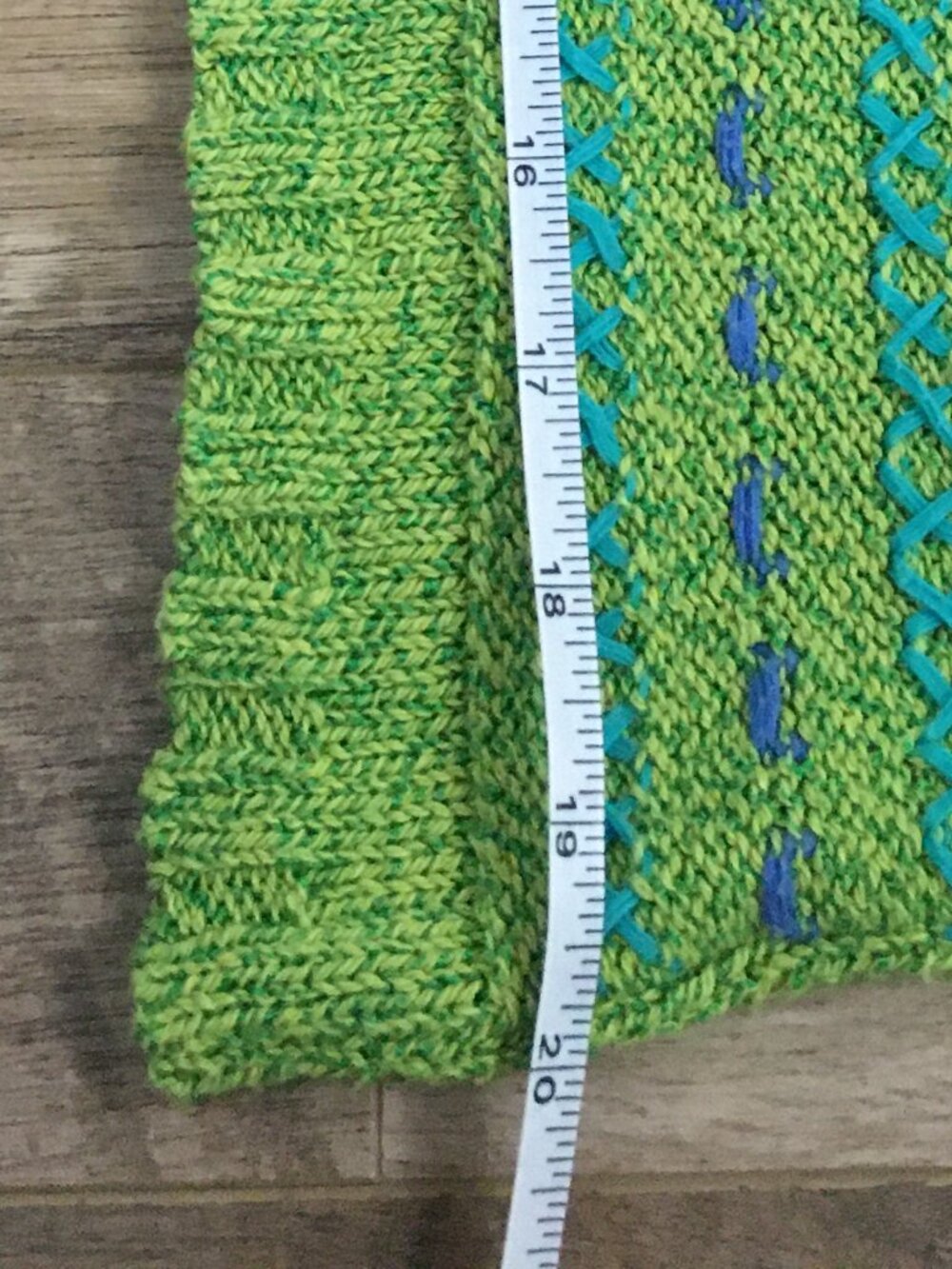 Vintage 90s Parkhurst Lime Green Knit Stitchwork Cotton Blend Sweater L - Picture 14 of 16